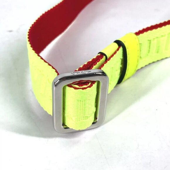 Christian Louboutin logo Buckle Accessories belt Canvas yellow Unused - Picture 3 of 11